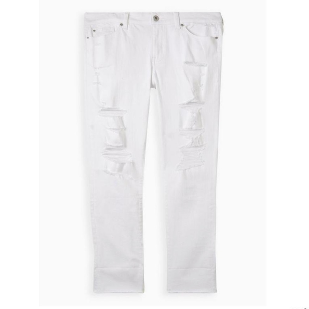 Torrid Crop Boyfriend Vintage Stretch Straight Jean